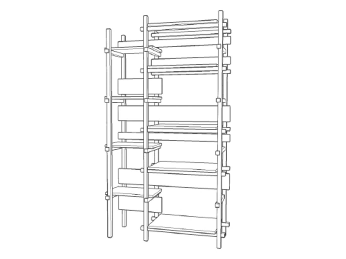 Old Design - étagère Rietveld - plan